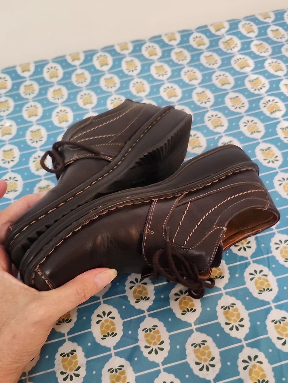 Josef Seibel Boys Brown Dress Shoes 4.5 Lace Up School